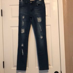 L&B lace distressed skinny.
